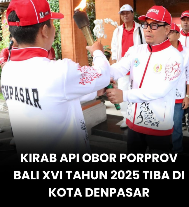 Kirab Api Porprov Bali XVI 2025 Tiba di Denpasar, Diserahkan dari Kontingen Badung