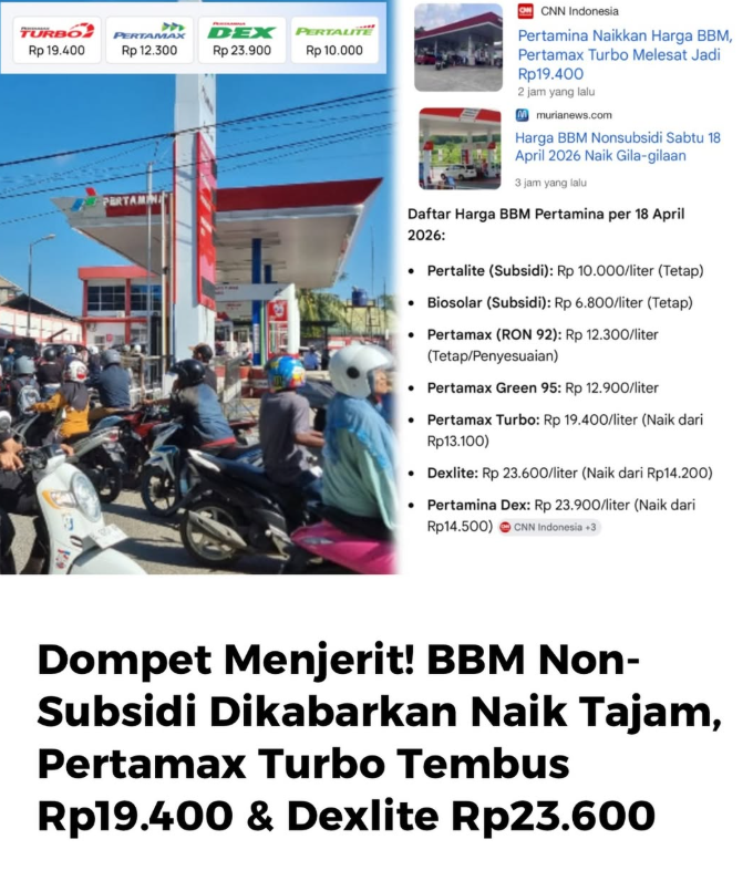 Isu Kenaikan Harga BBM Nonsubsidi Ramai Dibahas, Masyarakat Diminta Cek Informasi Resmi